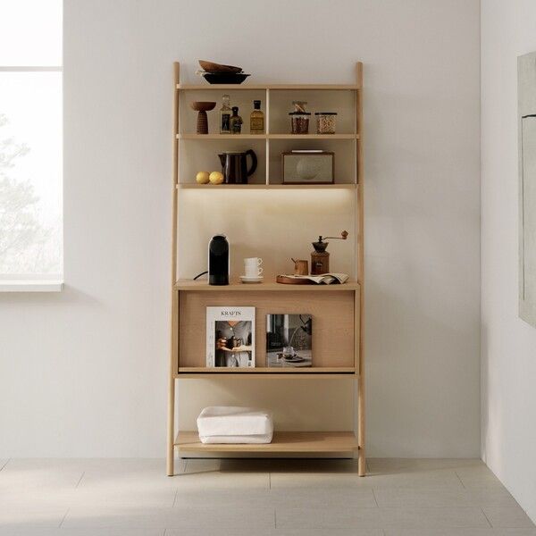 일룸 레마 리빙전시장(매거진랙,조명형) 860x392x1812.7mm, 5단, SO(샌드오크)