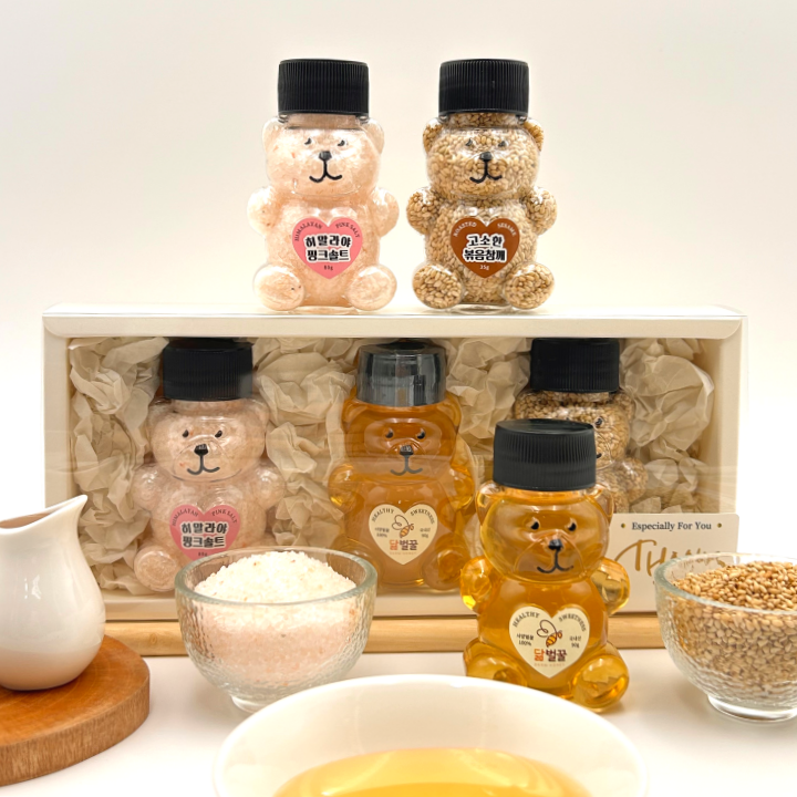 결혼식답례선물 꿀깨소금 센스있는 회사 퇴사 돌잔치 육아휴직 꿀답례품 결혼 곰돌이 단체선물 이미지 6