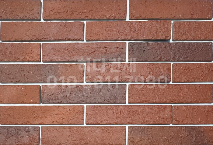 세라믹 킹타일 330x75x10T 레드(적밤색) / 하다건재 세라믹타일