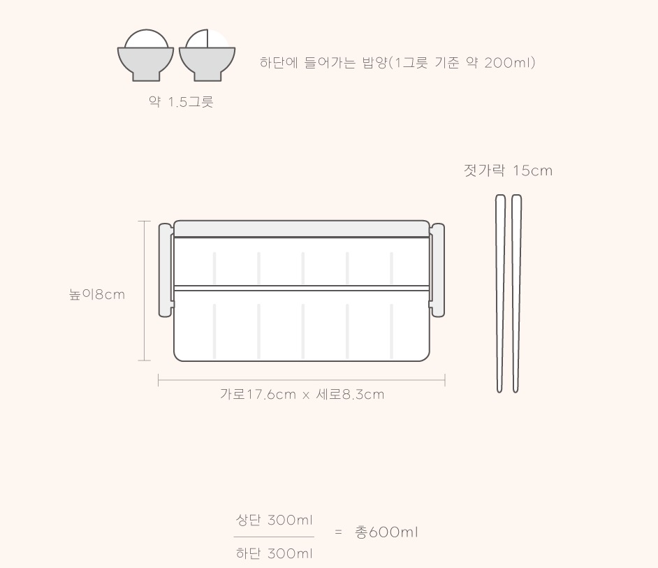 헬로키티 도시락 도시락통 유치원 어린이집 소풍 캐릭터 2단 이미지 7