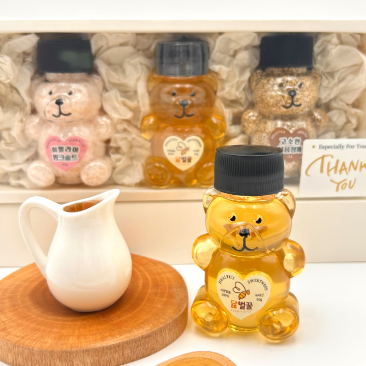 결혼식답례선물 꿀깨소금 센스있는 회사 퇴사 돌잔치 육아휴직 꿀답례품 결혼 곰돌이 단체선물 - 상세 이미지 2