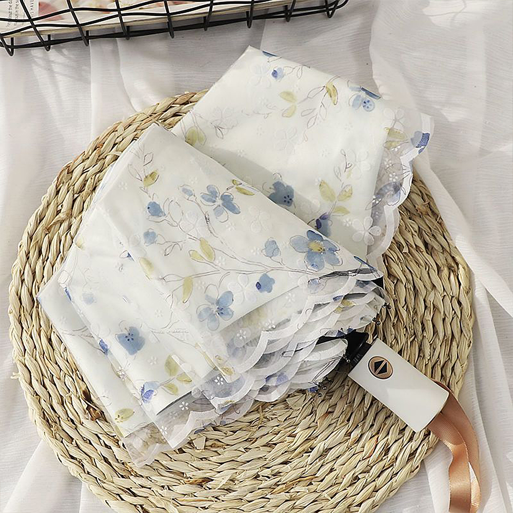 앙피앙 자외선차단 꽃무늬 레이스 암막 양산