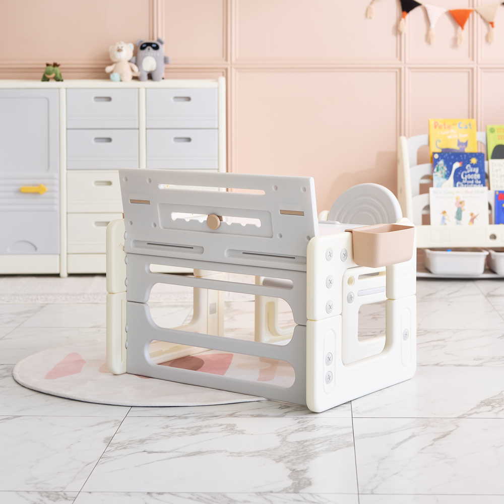 플레스타 멀티데스크 유아 책상 의자 세트(블록포함)