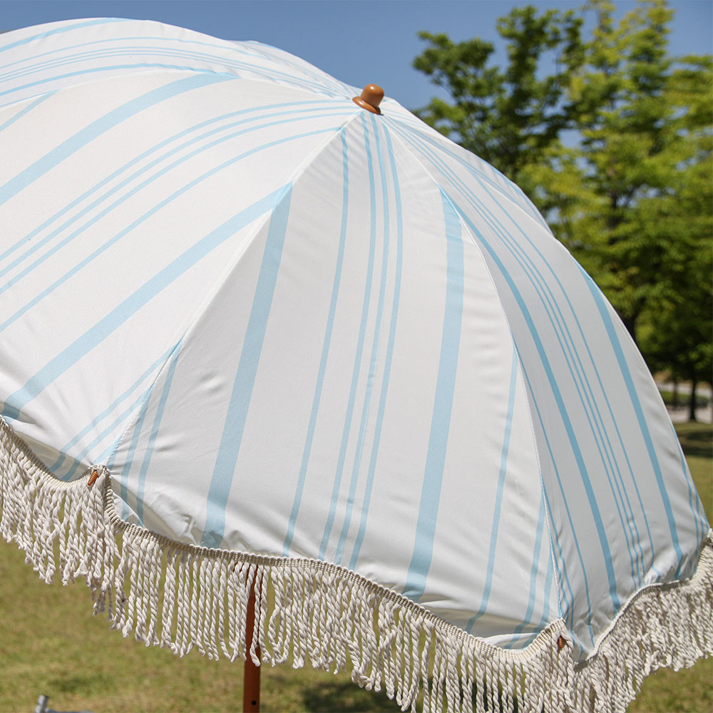 빈슨메시프 태슬 멀티 스트라이프 2M 꺾임 파라솔 낚시 비치 대형파라솔 그늘막 천막