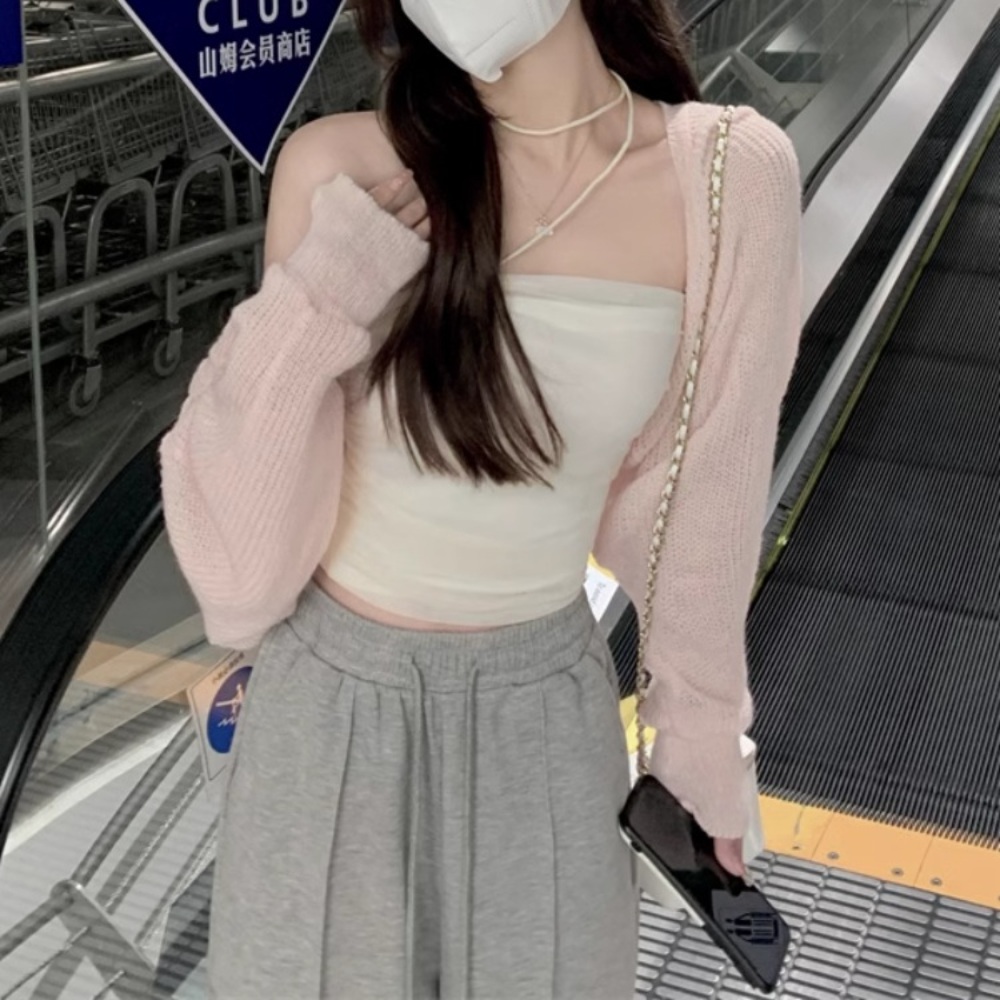 여름 숄 가디건 아이돌 패션 코디 자외선차단 나시에어울리는 레이어드 3컬러 - 상품 이미지