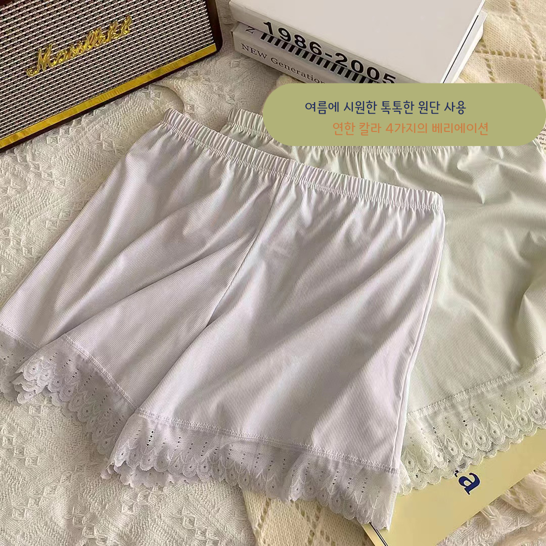 여성드로즈 여성사각팬티 여성트렁크팬티 속바지겸용팬티 사각팬티 원피스속옷 거들팬티 여름속팬츠 팬티겸용속반바지 레이스팬티 - 상세 이미지 3