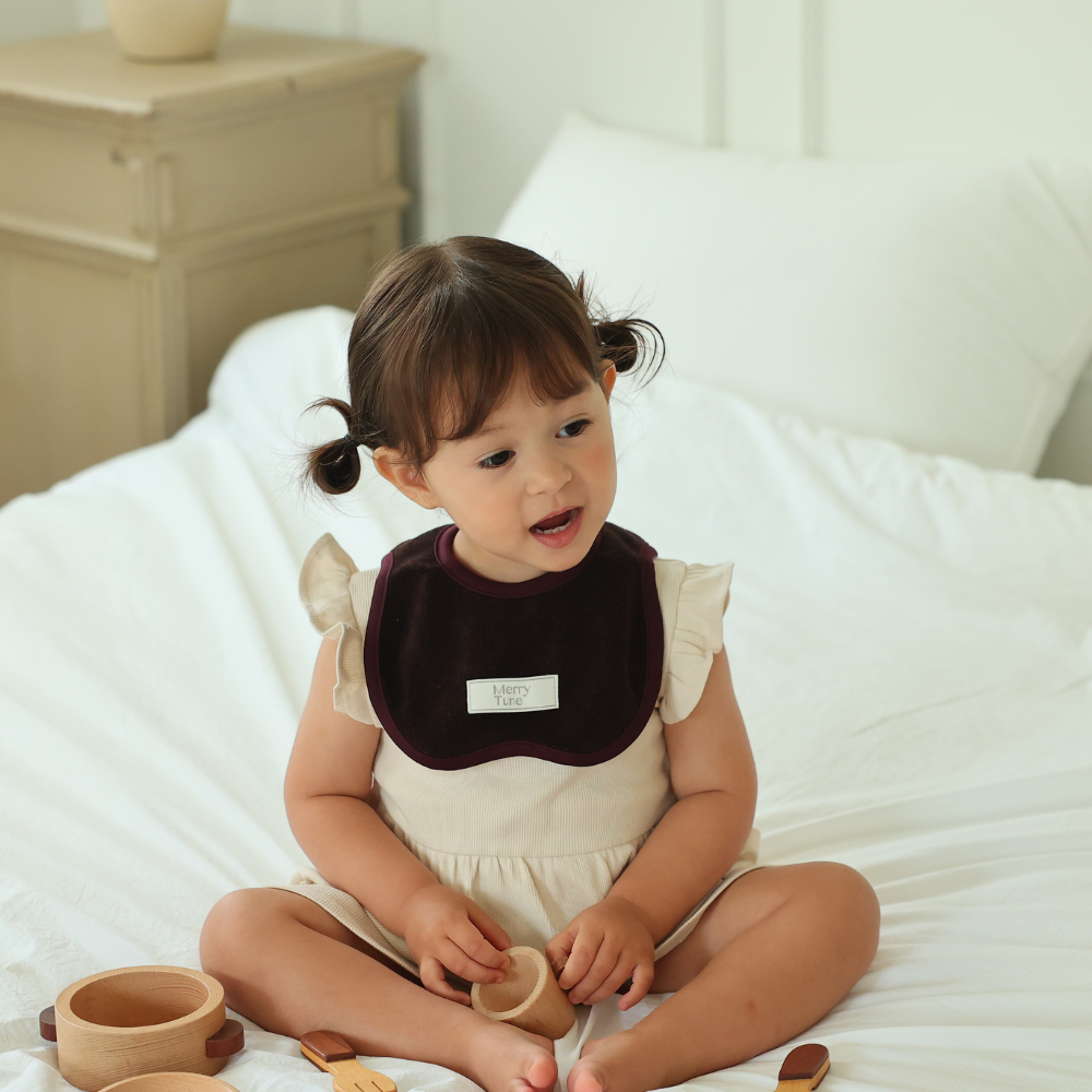 메리튠 아이코닉 테리 베이비빕 신생아 아기 이유식 턱받이 침받이 스카프빕