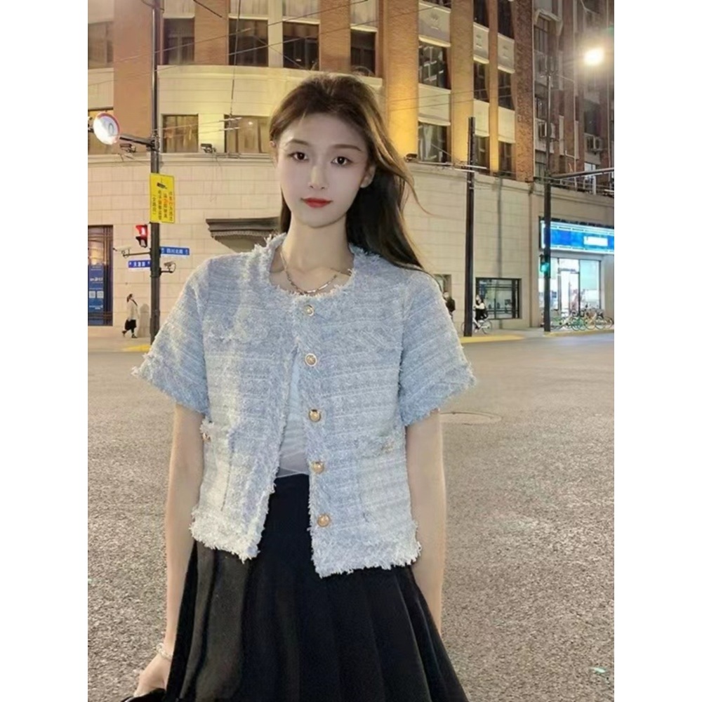 스캔들 2회 문정인 한채영 반팔 자켓 트위드 러블리 의상 옷 패션 - 상세 이미지 5