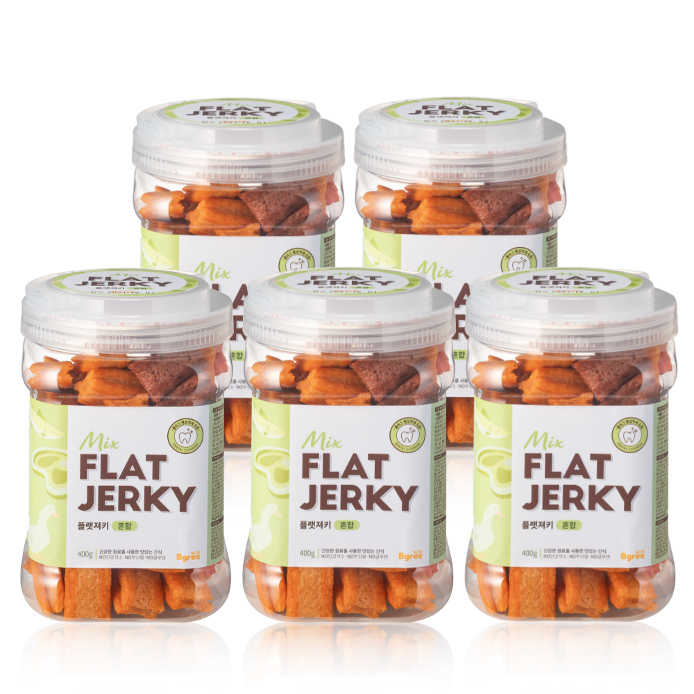 비그리 플랫져키 강아지 반려견 간식 개껌 덴탈 양치껌 치석제거껌 혼합, 400g, 5개