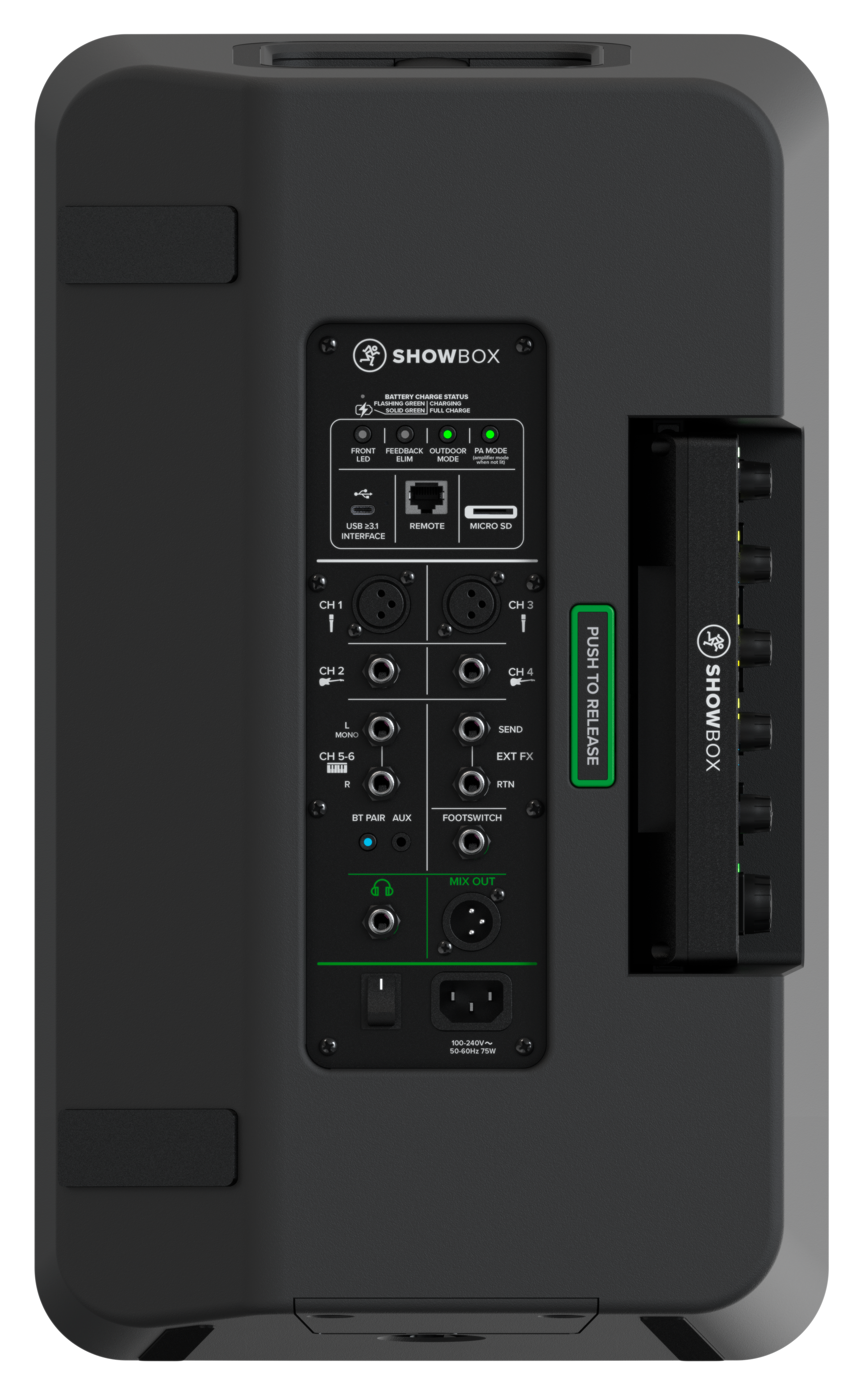 MACKIE SHOWBOX 맥키 쇼박스 충전식 믹서내장 블루투스 액티브 버스킹 PA 스피커