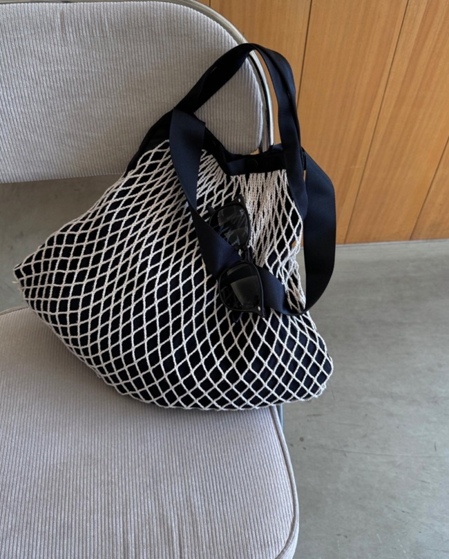 여성 가벼운 메쉬 네트 뜨개 빅 쇼퍼 숄더백 여름 보부상가방