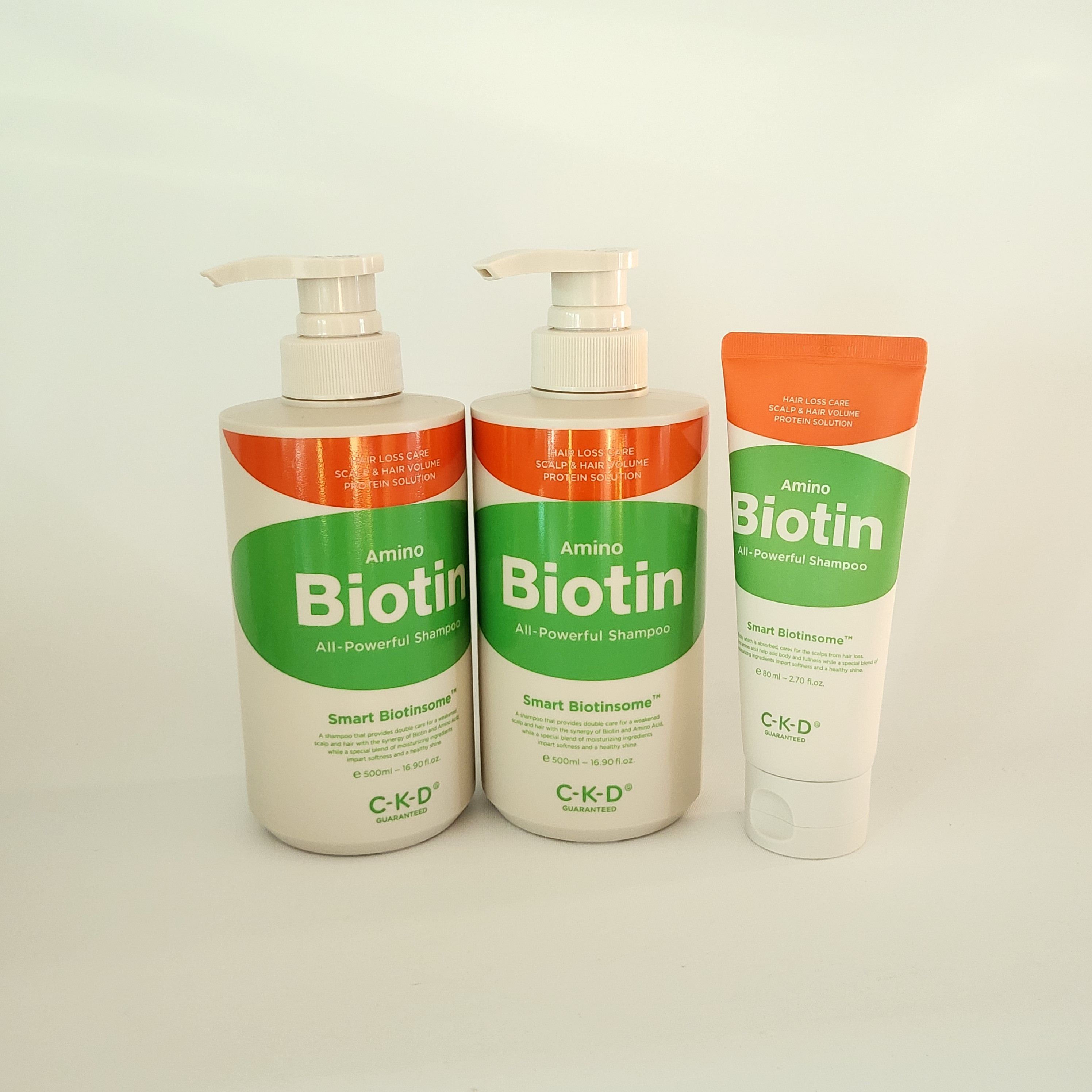 종근당 아미노 비오틴 두피 모발 뿌리 볼륨 손상모발 개선 500ml x 2개+80ml - 상세 이미지 3