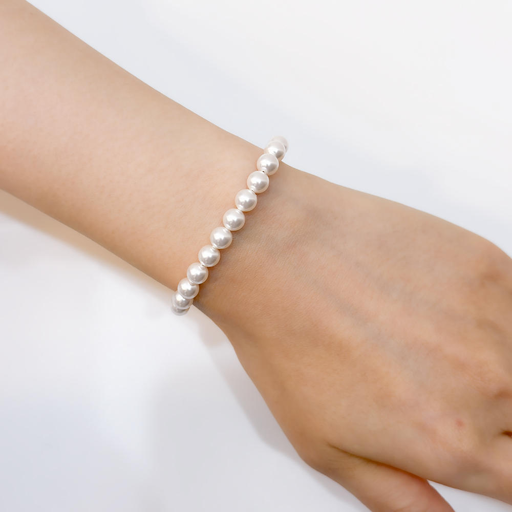 14k 6mm 스왈 진주 팔찌(자석잠금) OPPB0159 - 상세 이미지 3
