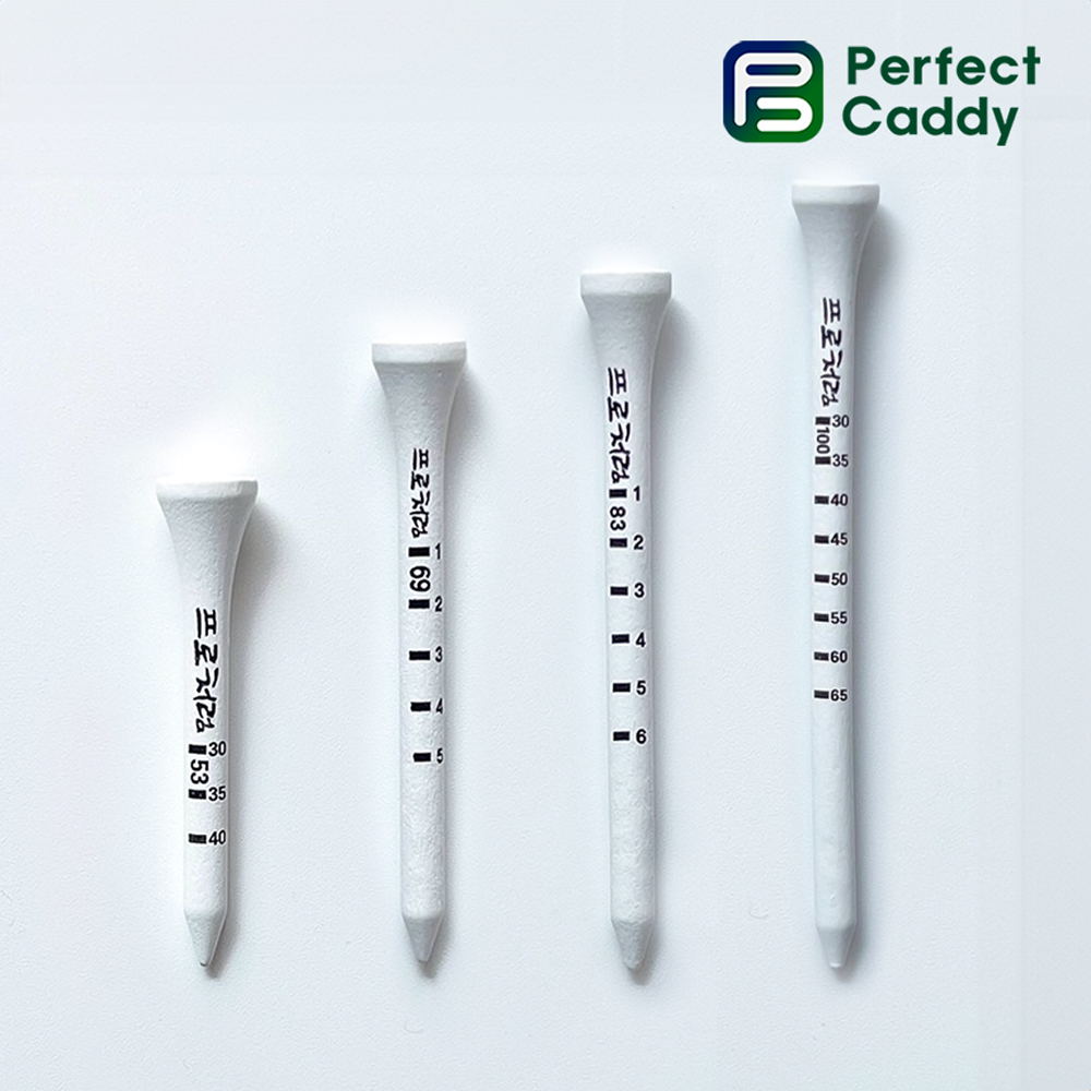 프로처럼 골프티꽂이 눈금 나무 골프티 높이조절 53mm 50p - 상세 이미지 2