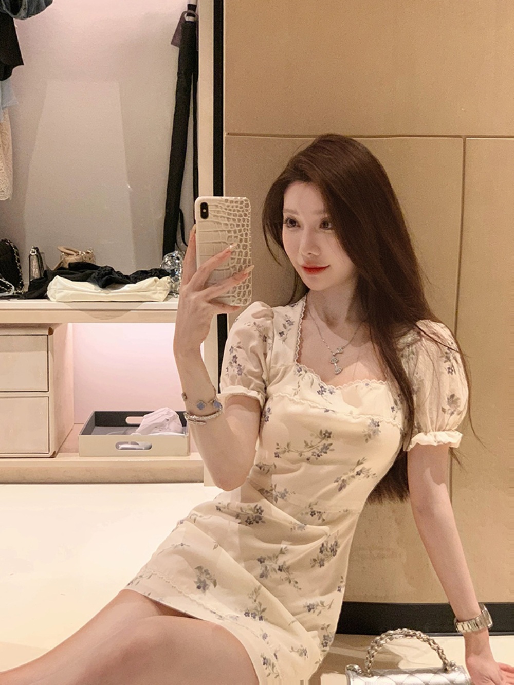 미녀와 순정남 25회 한수아 공마리 원피스 스퀘어 플라워 의상 옷 패션 - 상세 이미지 5