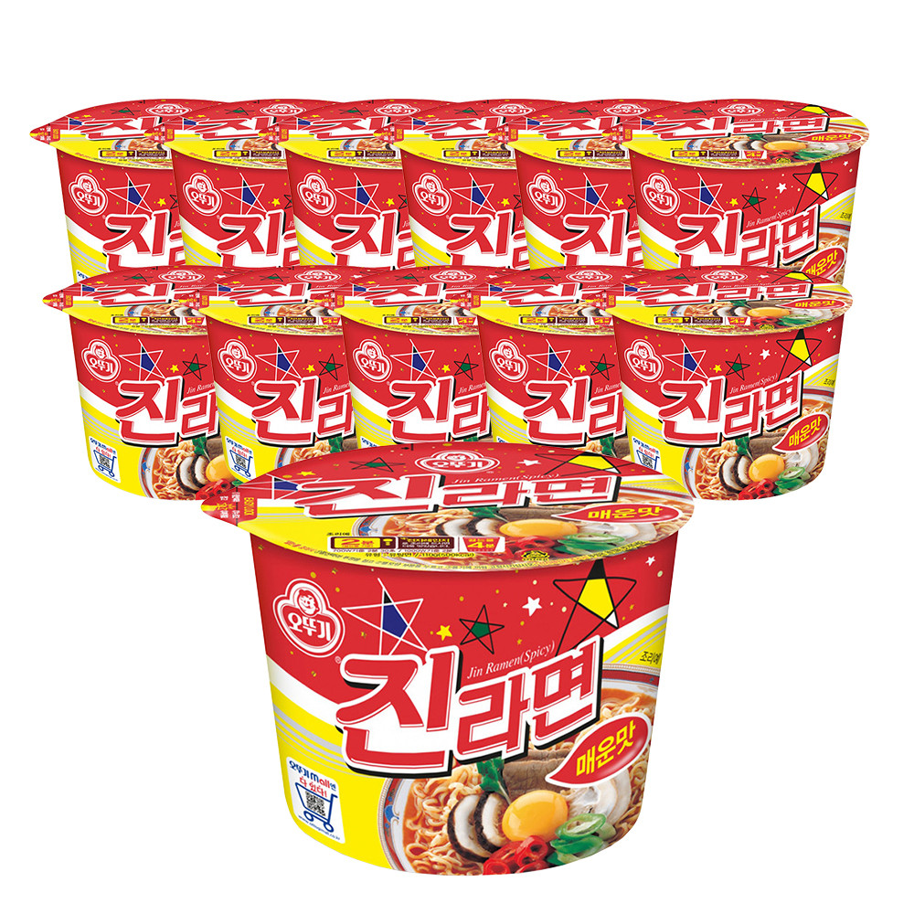 오뚜기 진라면 매운맛 용기 컵라면 110g 12개 1박스 외 8종