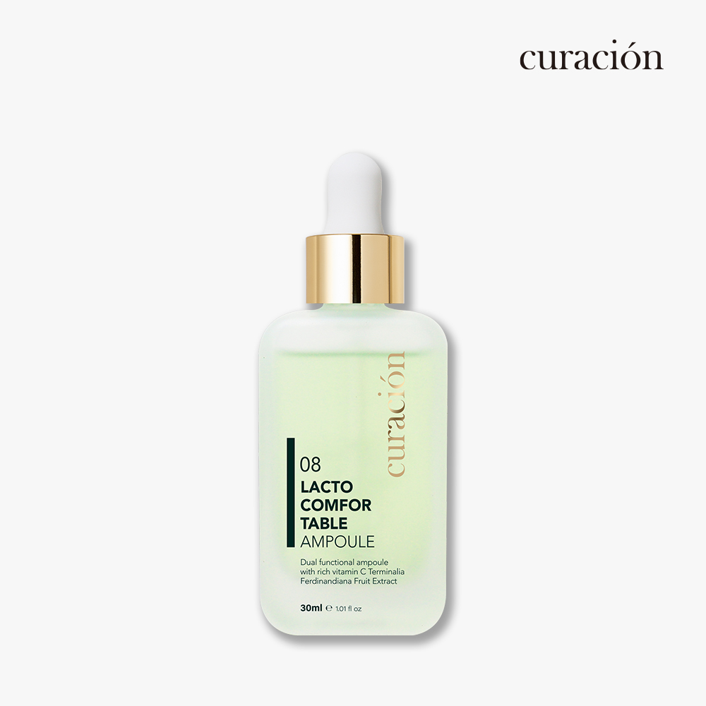 큐라씨온 락토 컴포터블 앰플 30ml, 히알루론산 안티에이징 화이트닝 피부탄력 - 상품 이미지