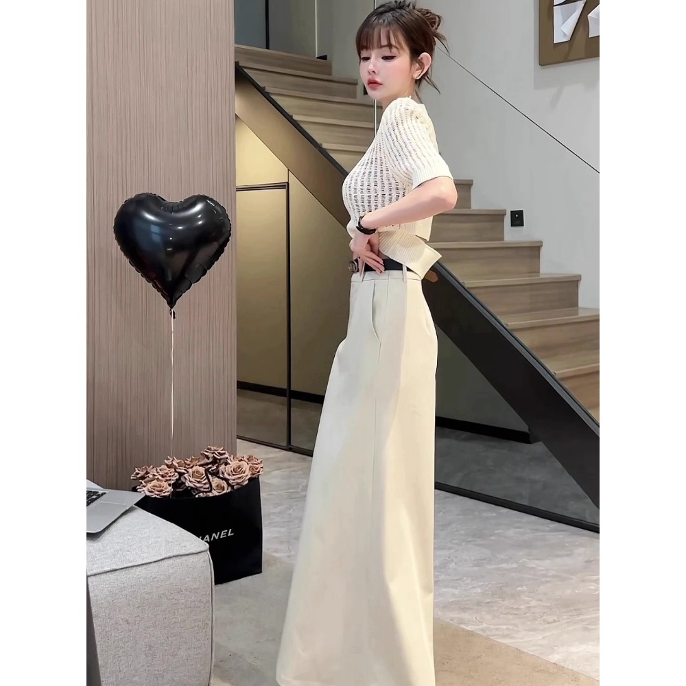 플레이어2 오연서 정수민 반팔 니트 펀칭 시스루 의상 옷 패션 - 상세 이미지 4
