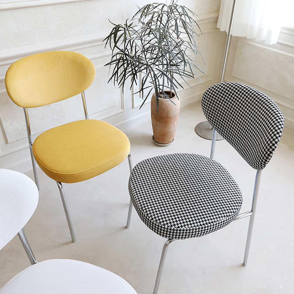 와플 패브릭 편한 인테리어 식탁의자 카페 디자인 다이닝 스틸 의자 CL512