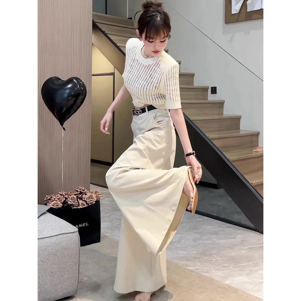 플레이어2 오연서 정수민 반팔 니트 펀칭 시스루 의상 옷 패션 - 상세 이미지 3