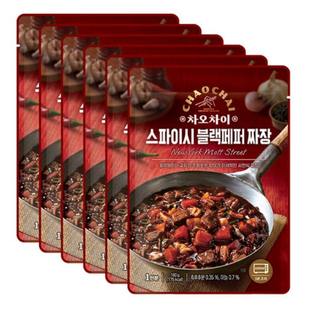 대량 마트 180g 스파이시블랙페퍼짜장 6개 180g 대량 : 서치플레이스8