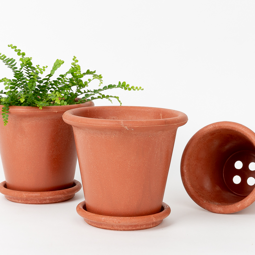 피플랜트 에코 플라스틱화분 예쁜 인테리어 미니 다육 분갈이 화분 종류 브릭레드 12호 - 상품 이미지