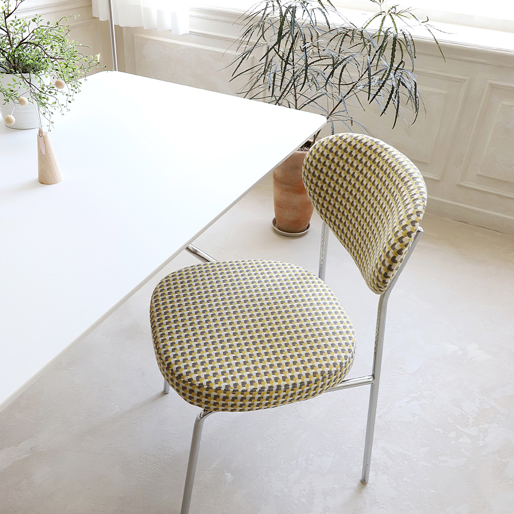 와플 패브릭 편한 인테리어 식탁의자 카페 디자인 다이닝 스틸 의자 CL512