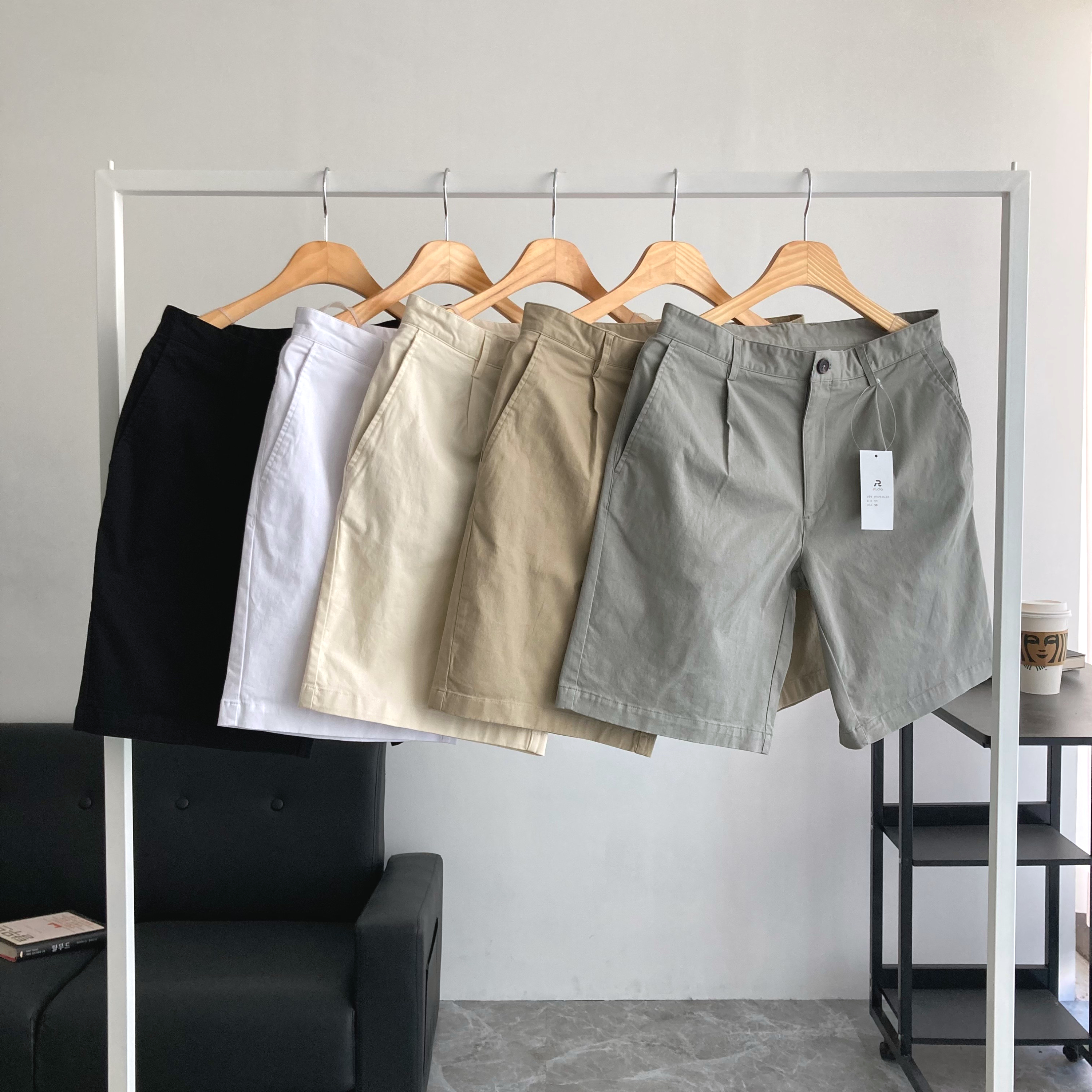 남자반바지 5부 스판 와이드 베이직 치노팬츠 빅사이즈 S-3XL 제품 이미지