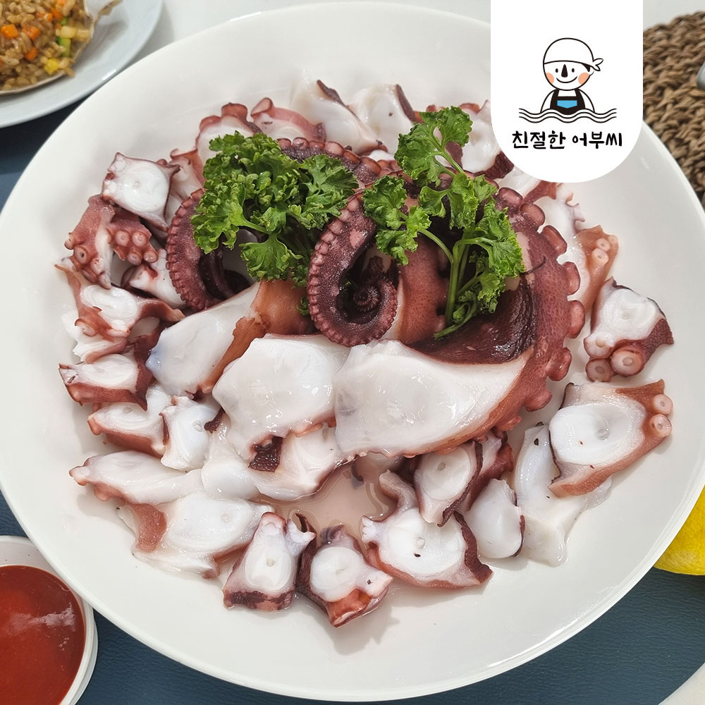 국내산 자연산 문어 자숙 돌문어 냉동 숙회 친절한어부씨 1.4kg, 1개