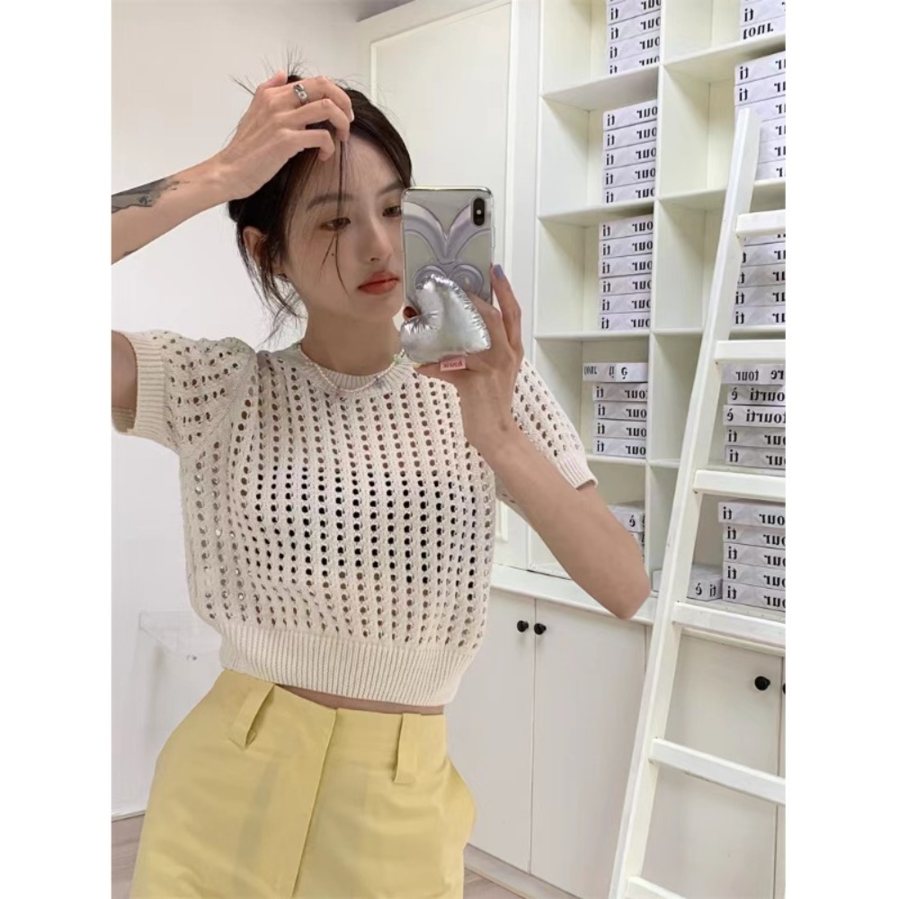 플레이어2 오연서 정수민 반팔 니트 독특한 실크 의상 옷 패션 - 상품 이미지
