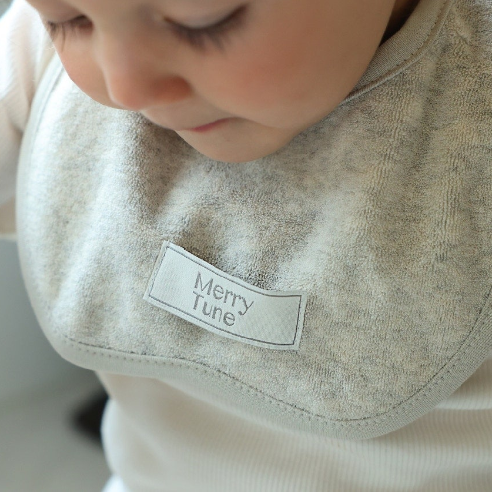 메리튠 아이코닉 테리 베이비빕 신생아 아기 이유식 턱받이 침받이 스카프빕