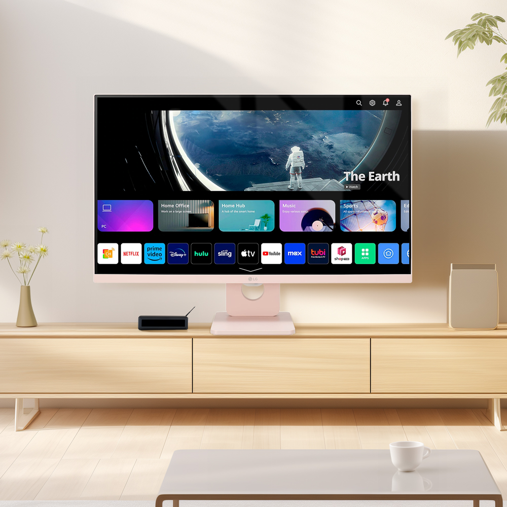 최.종 26.만 LG 27SR50FP 68cm(27인치) 핑크 스마트TV모니터 IPTV