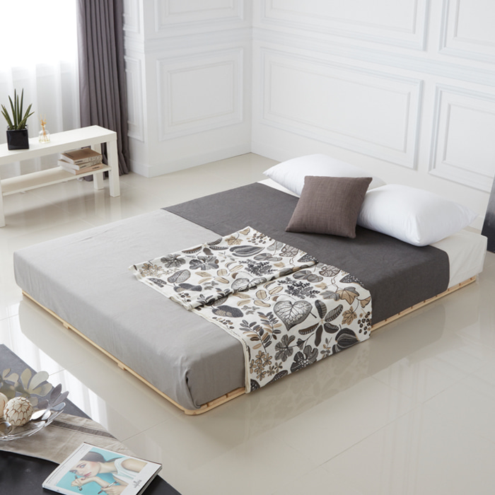 원목 침대 프레임 매트리스 깔판 저상형 침대 받침대 소나무 2단 접이식 깔판 미니싱글