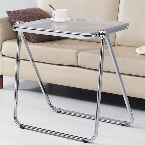 투명 침대 사이드테이블 이동식 소파 보조테이블 간이 미니 거실 베드