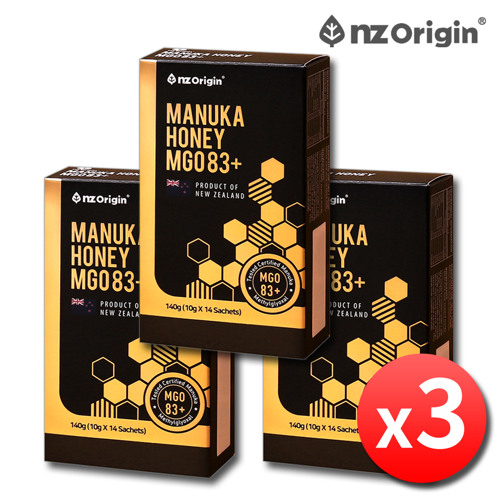 뉴질랜드 마누카 꿀 스틱 MGO 83 벌꿀 허니스틱 3박스