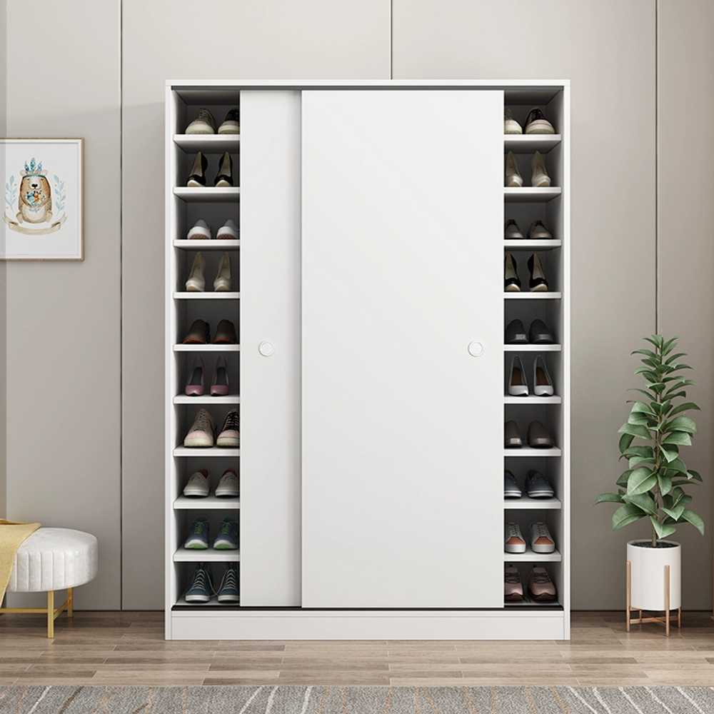대형 신발장 슬라이딩 도어 오픈 스포츠센터 찜질방 10단 참나무 60x40x180cm - 상세 이미지 3