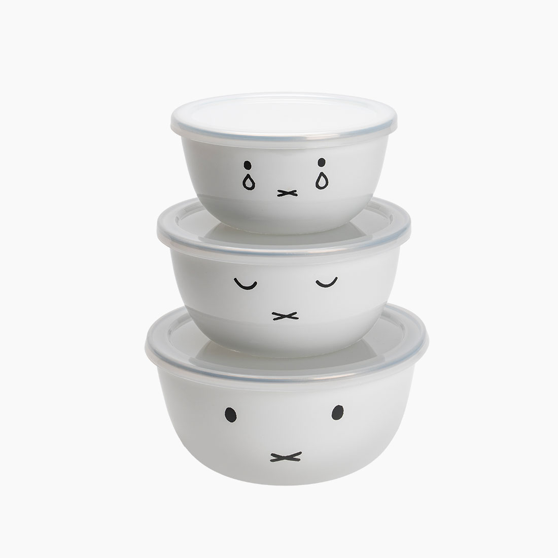 에지리 미피 믹싱볼 세트 3P 법랑용기 다용도 뚜껑 세척볼