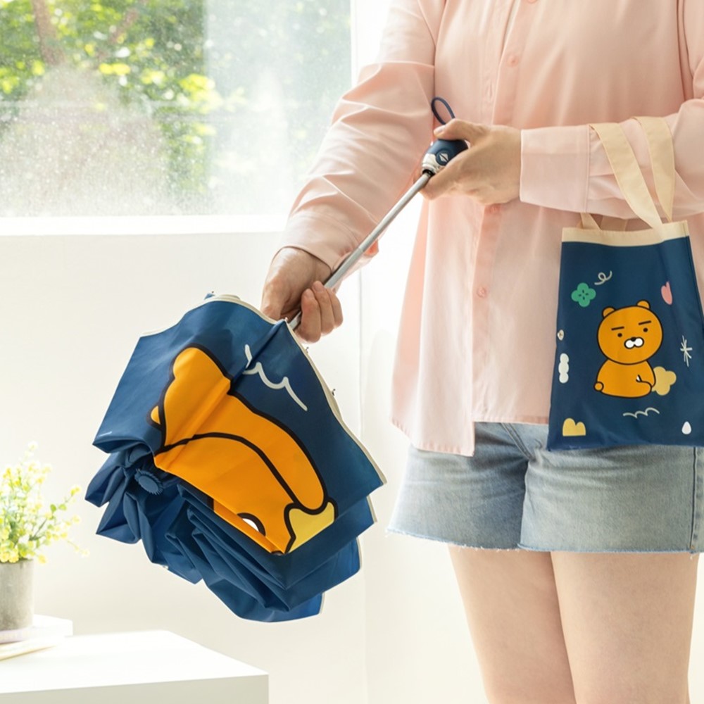 카카오 3단 우산 자동 춘식이 라이언 어피치 우산선물 장마철 굿즈 이미지 7