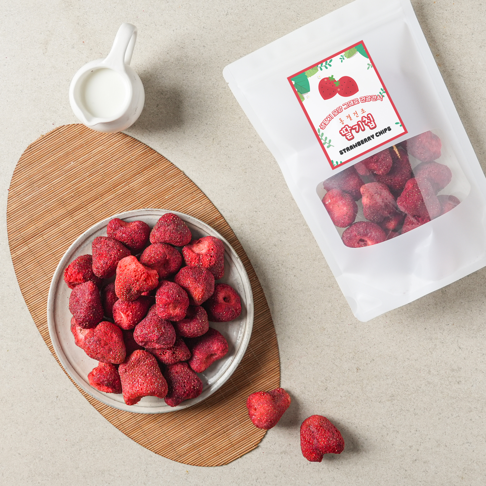 동결건조 과일 칩 생 딸기 사과 무화과 반 건조 말린 건 딸기칩 과자 아이들 건강 간식