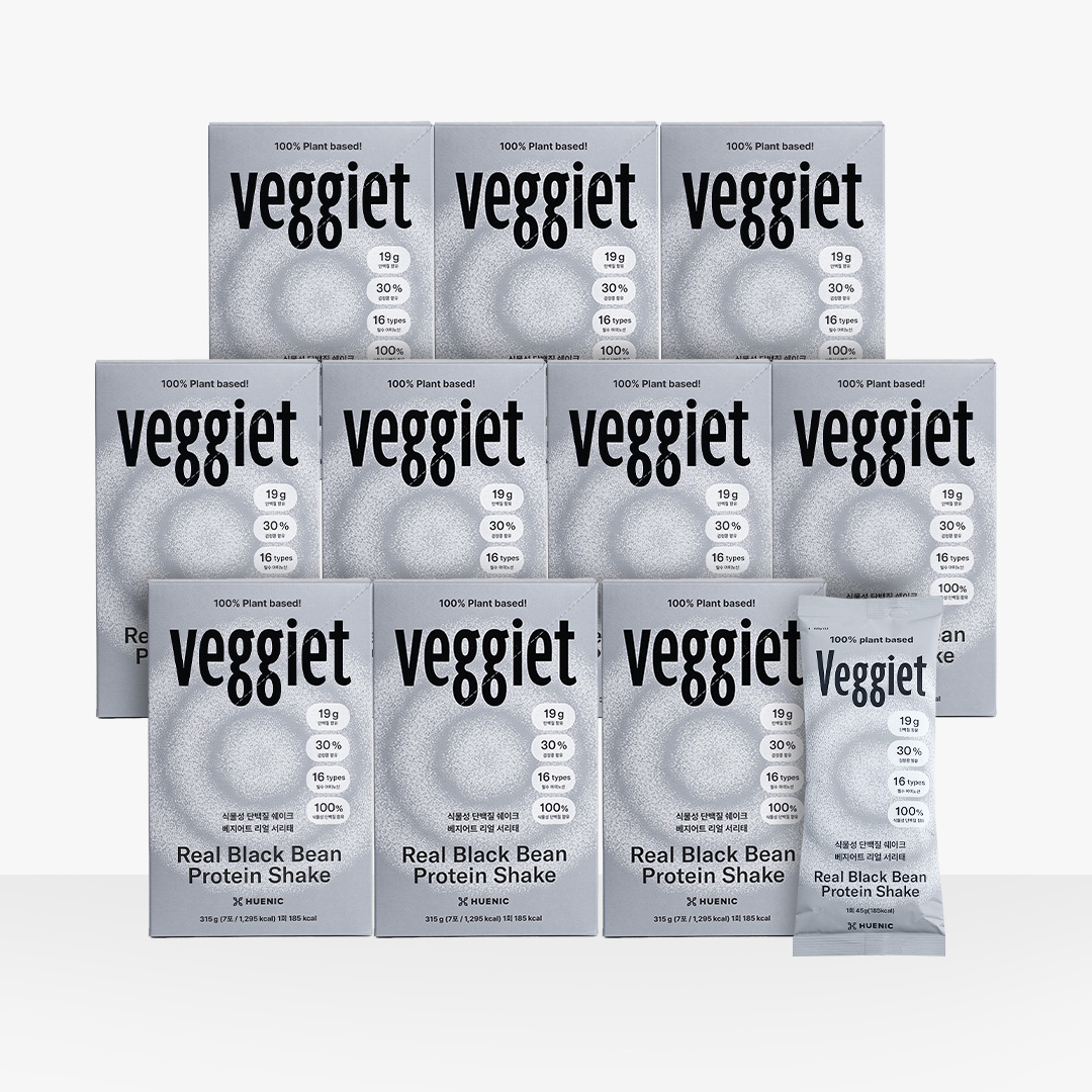 휴닉 베지어트 식물성 단백질쉐이크 리얼서리태 휴대용10박스(45gx7개) 검은콩 비건