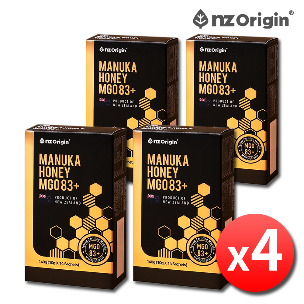 뉴질랜드 마누카 꿀 스틱 MGO 83 벌꿀 허니스틱 4박스