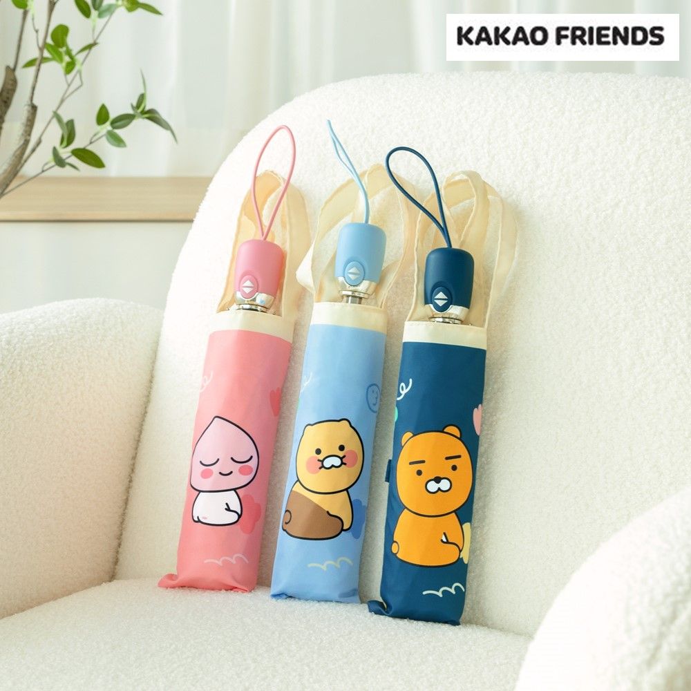 3단 자동우산 춘식이 우산선물 장마철 굿즈