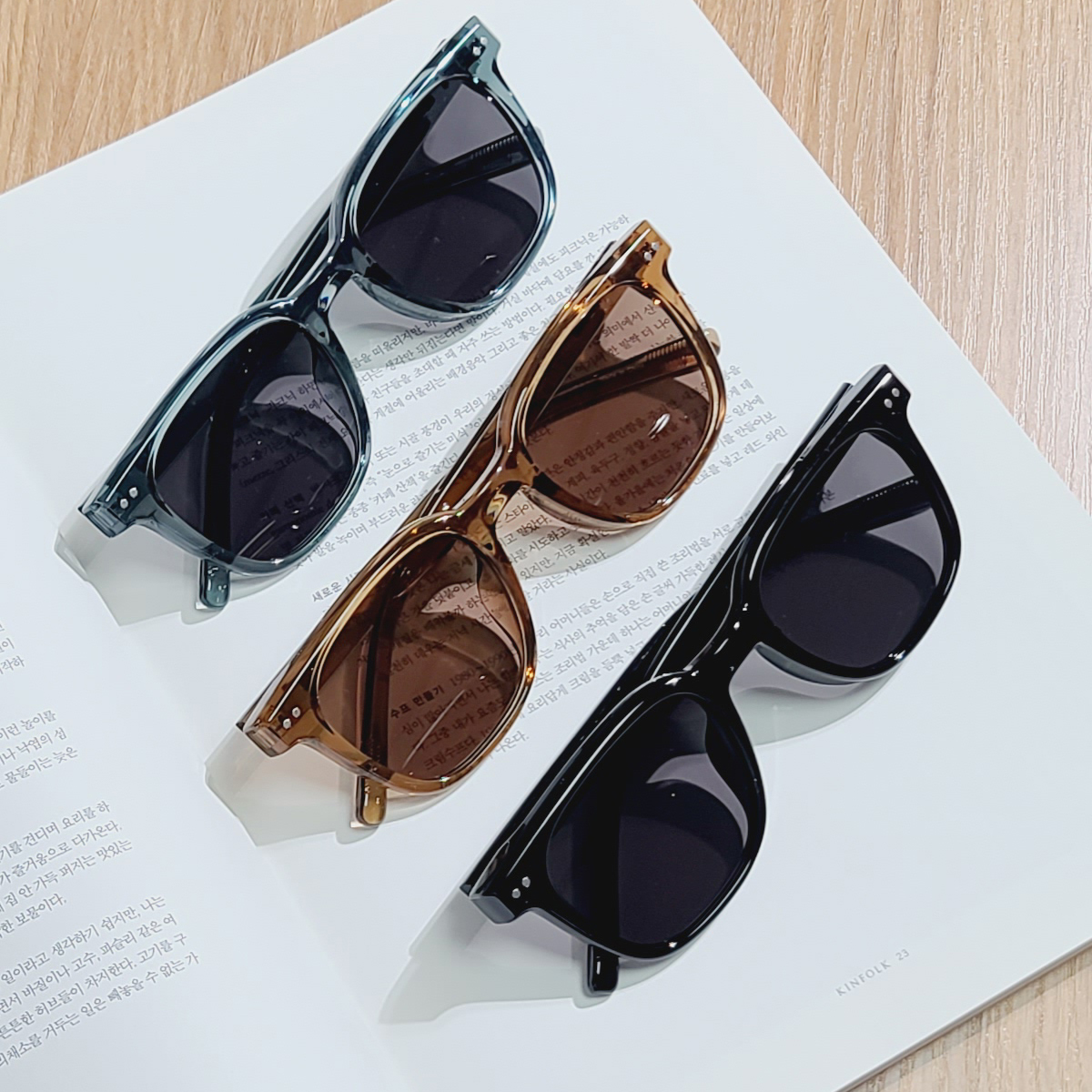 빅사이즈 반투명 패션 자외선차단 틴트 선글라스