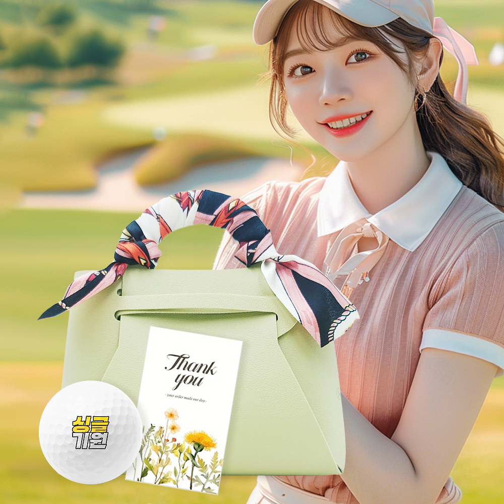 내맘대로 커스텀 골프공 인쇄 각인 제작 홀인원 기념볼 선물 기프트 DIY 패키지 (6구/가방/스카프/메세지카드) - 메인 이미지