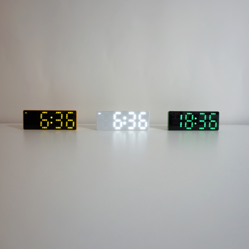 도트클락 레트로 LED 유선 알람 탁상시계 무소음 다기능
