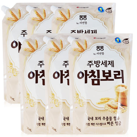 엘지생활건강 퐁퐁 아침보리 주방세제 리필 1.2L 6개