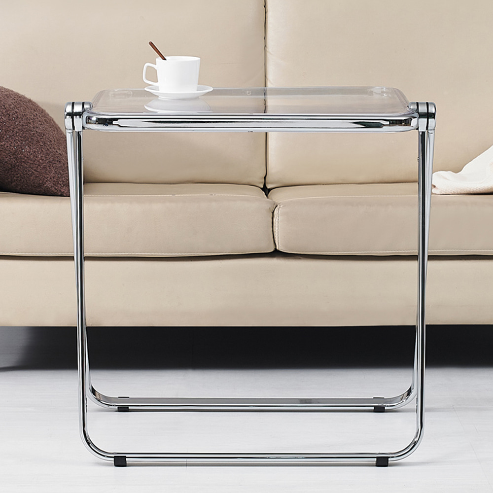 투명 침대 사이드테이블 이동식 소파 보조테이블 간이 미니 거실 베드