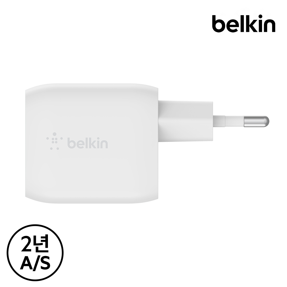 벨킨 45W 듀얼 USB-C타입 PD 3.0 PPS GaN 고속 충전기 WCH011kr 아이폰16 15 14 13 12 갤럭시S25 아이패드 프로 M4 맥북 노트북 삼성 LG 호환 - 상세 이미지 4