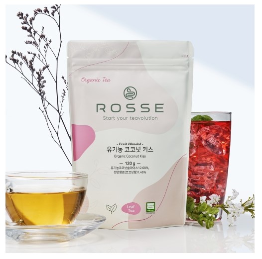 유기농 코코넛 키스 허브티 로즈힙 히비스커스 블렌딩 로쎄 허브차 잎차 리필 120g