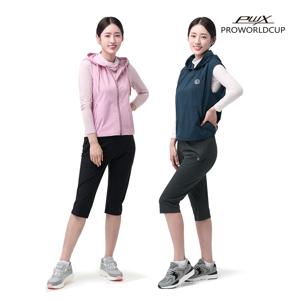 [PWX][A]Q224-4621-22 여성 트리코트 7부 웜업 팬츠 - 상세 이미지 2
